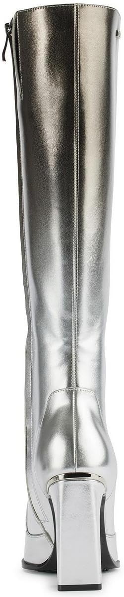 image:imageDKNY Womens Soryn Knee High Boot With Block HeelPewterSilver