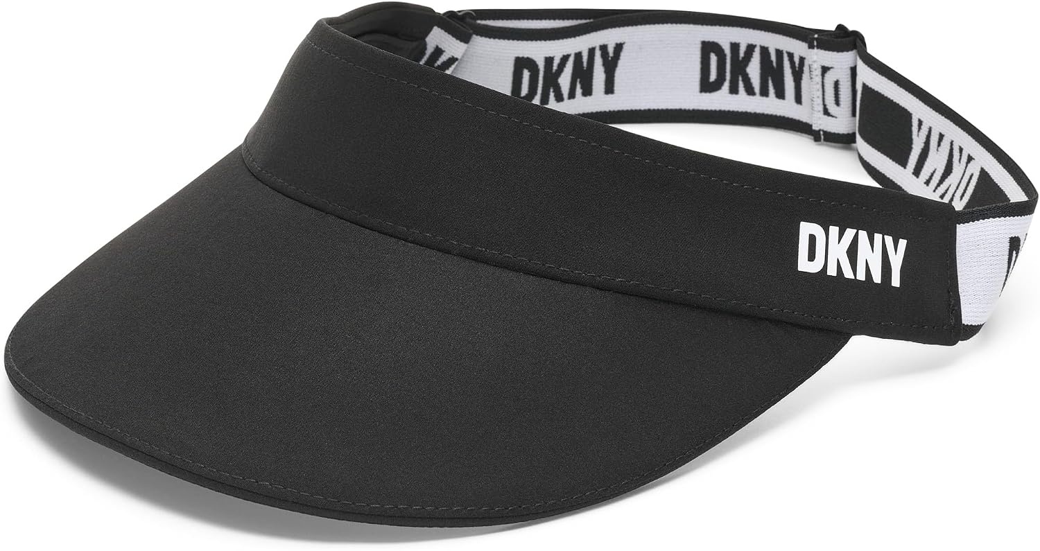 image:imageDKNY Womens Sporty Tennis Visor with Logo BandBlack