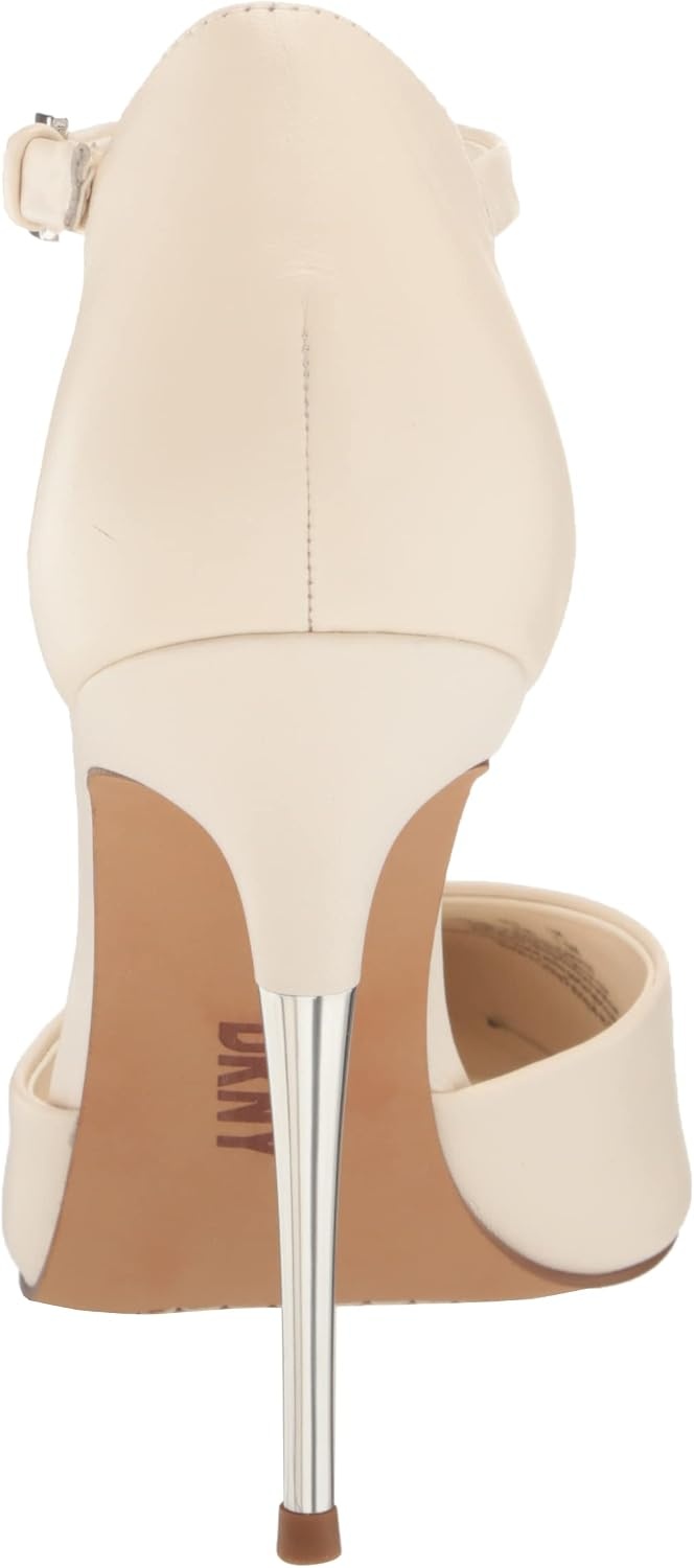 image:imageDKNY Womens Stiletto VeataSlingback Pu Heeled SandalEgg Nog