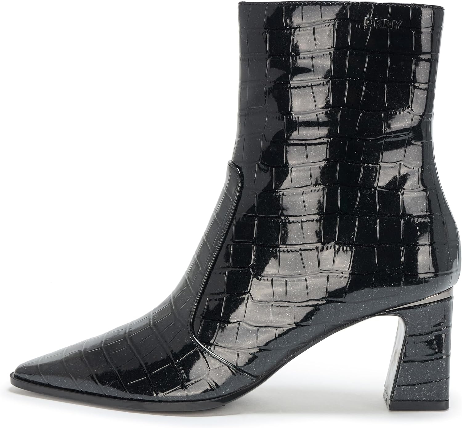image:imageDKNY Womens Sunny Evening Slip on Heeled BootieBlack Croc