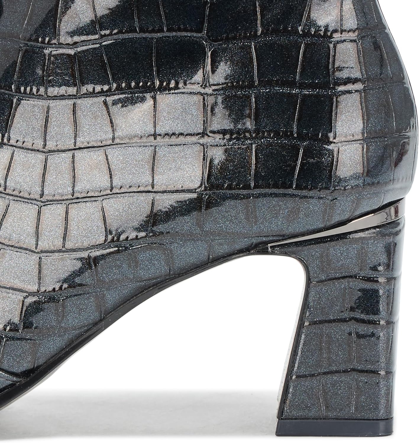 image:imageDKNY Womens Sunny Evening Slip on Heeled BootieGrey Croc