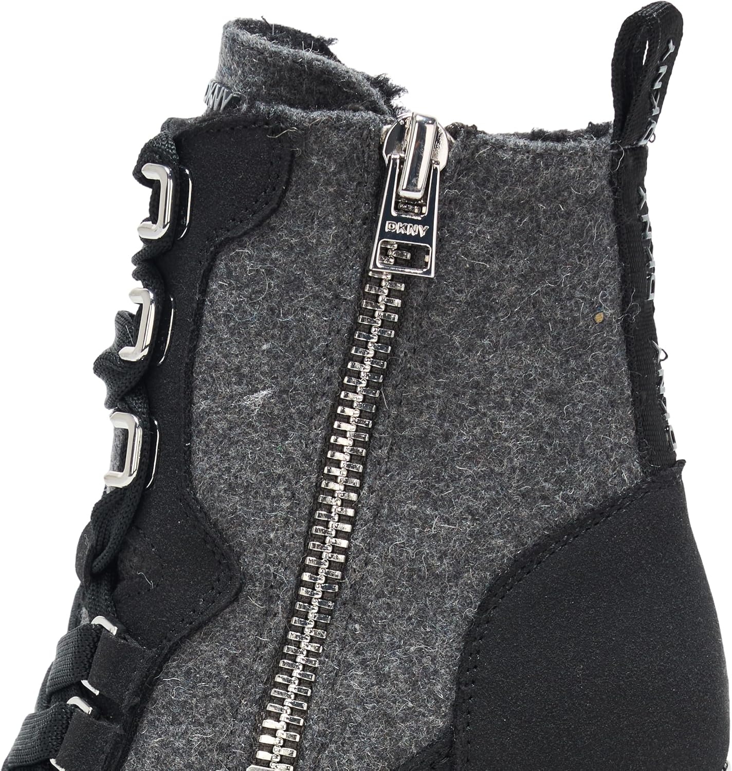image:imageDKNY Womens Toia Platform Combat Boot with Block HeelGreyBlack