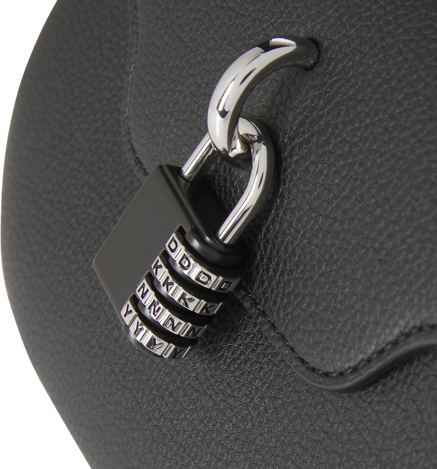 image:imageDKNY Womens Tomi Crossbody With Padlock CharmBlackSilver