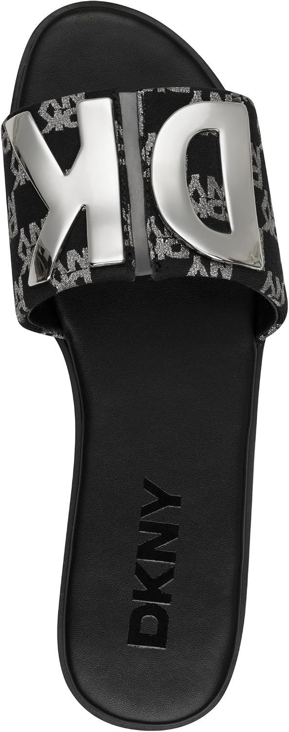 image:imageDKNY Womens Waltz Flat Sandal SlideBlackNickel