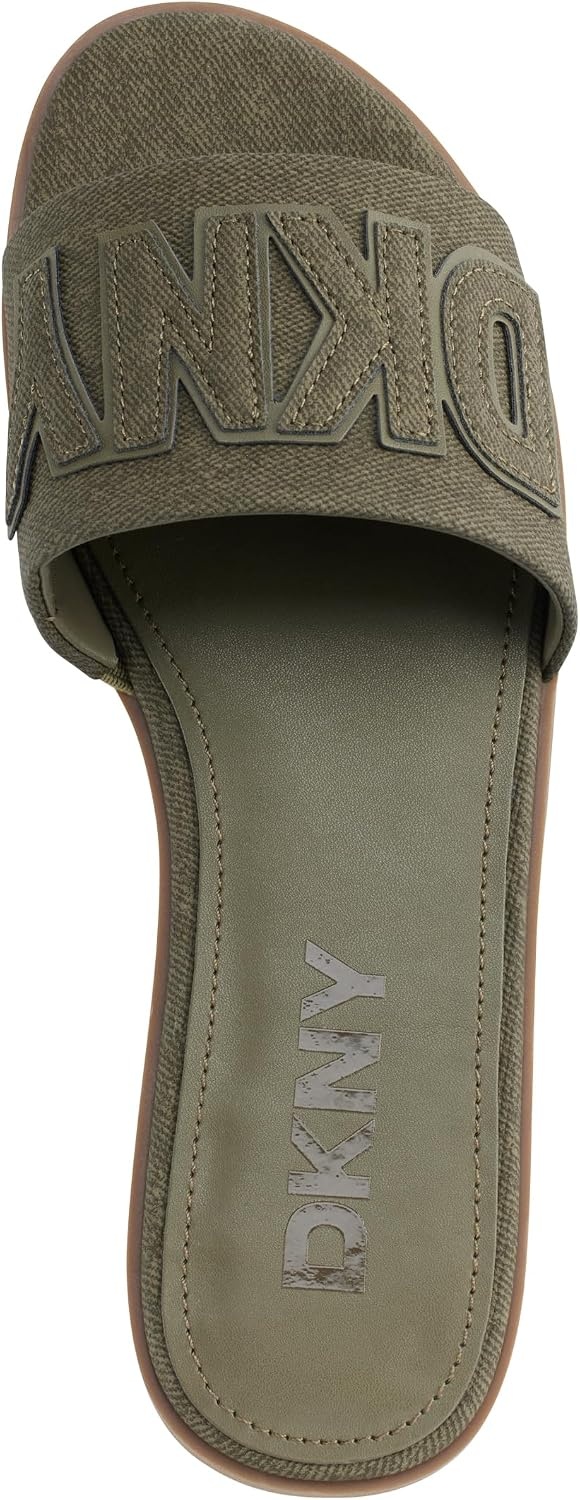image:imageDKNY Womens Willow Flat Slide Sandal With LogoGreen