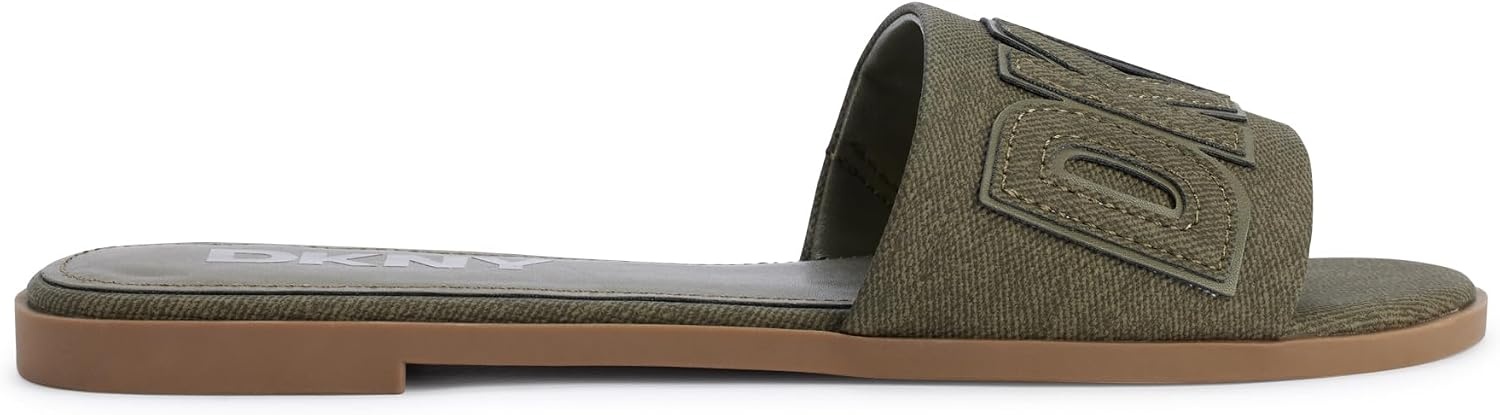 image:imageDKNY Womens Willow Flat Slide Sandal With LogoGreen