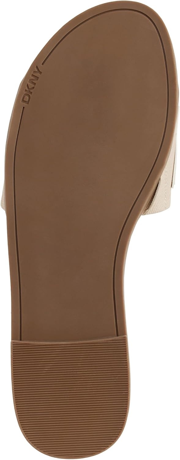 image:imageDKNY Womens Willow Flat Slide Sandal With LogoHemp