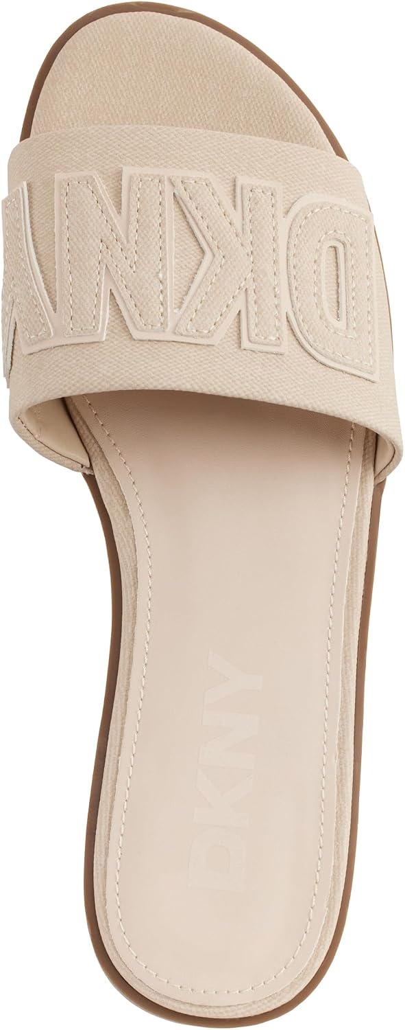 image:imageDKNY Womens Willow Flat Slide Sandal With LogoHemp