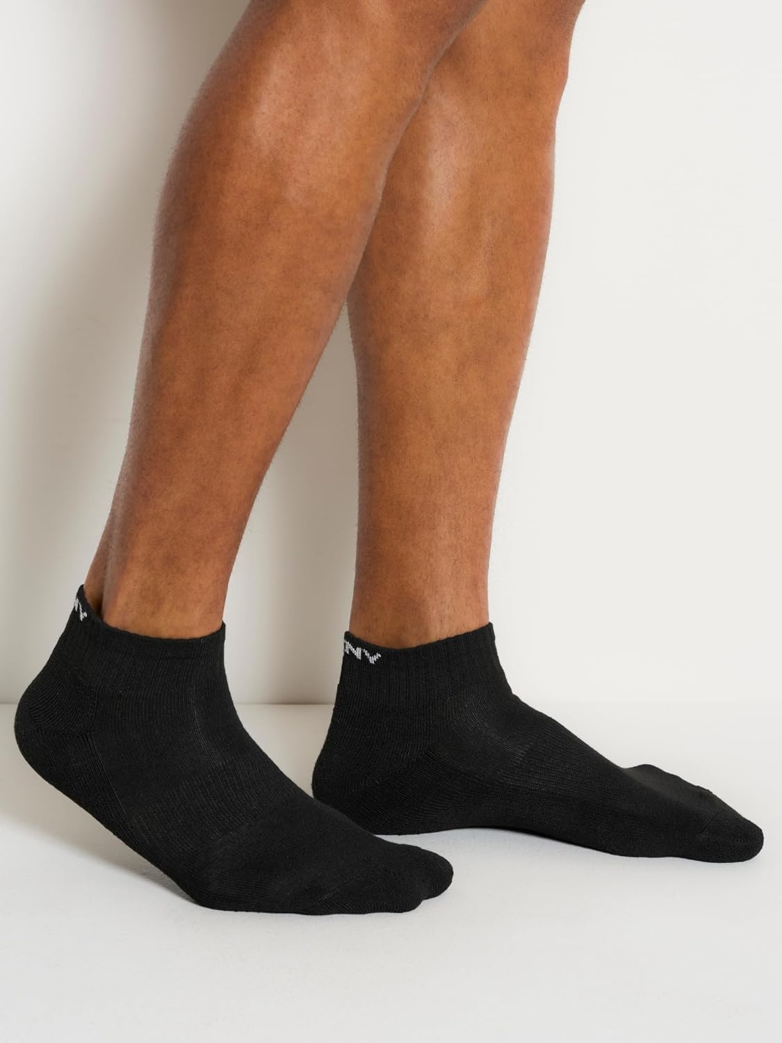 image:imageDKNY mens 6 Pack Sport Cushion Quarter Crew SocksGreyWhiteBlack