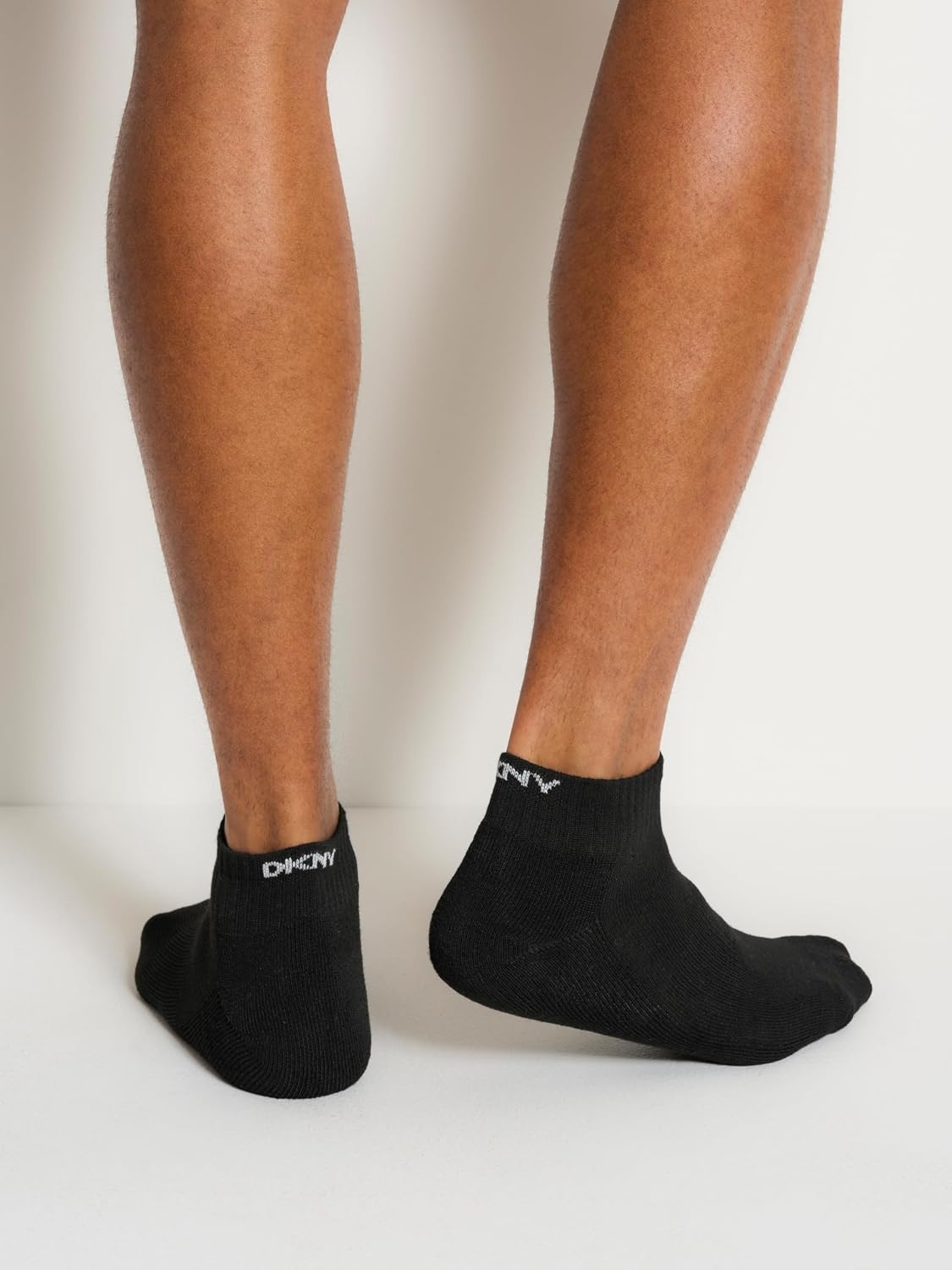 image:imageDKNY mens 6 Pack Sport Cushion Quarter Crew SocksGreyWhiteBlack