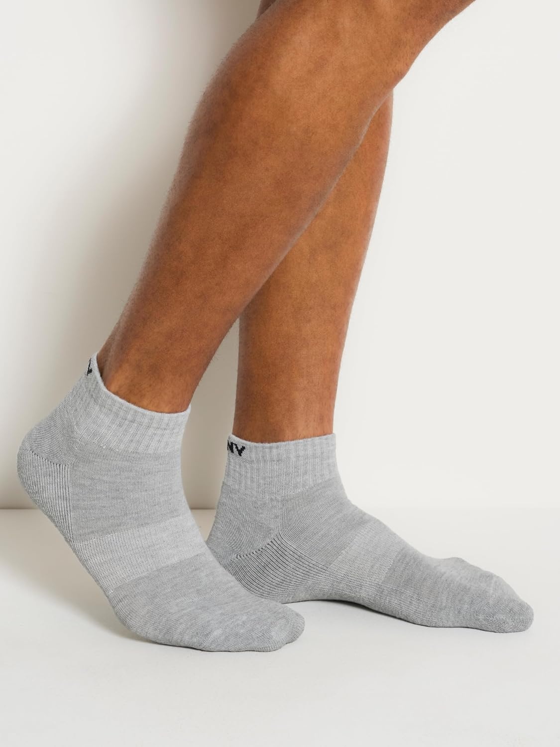 image:imageDKNY mens 6 Pack Sport Cushion Quarter Crew SocksNavyDenimGrey