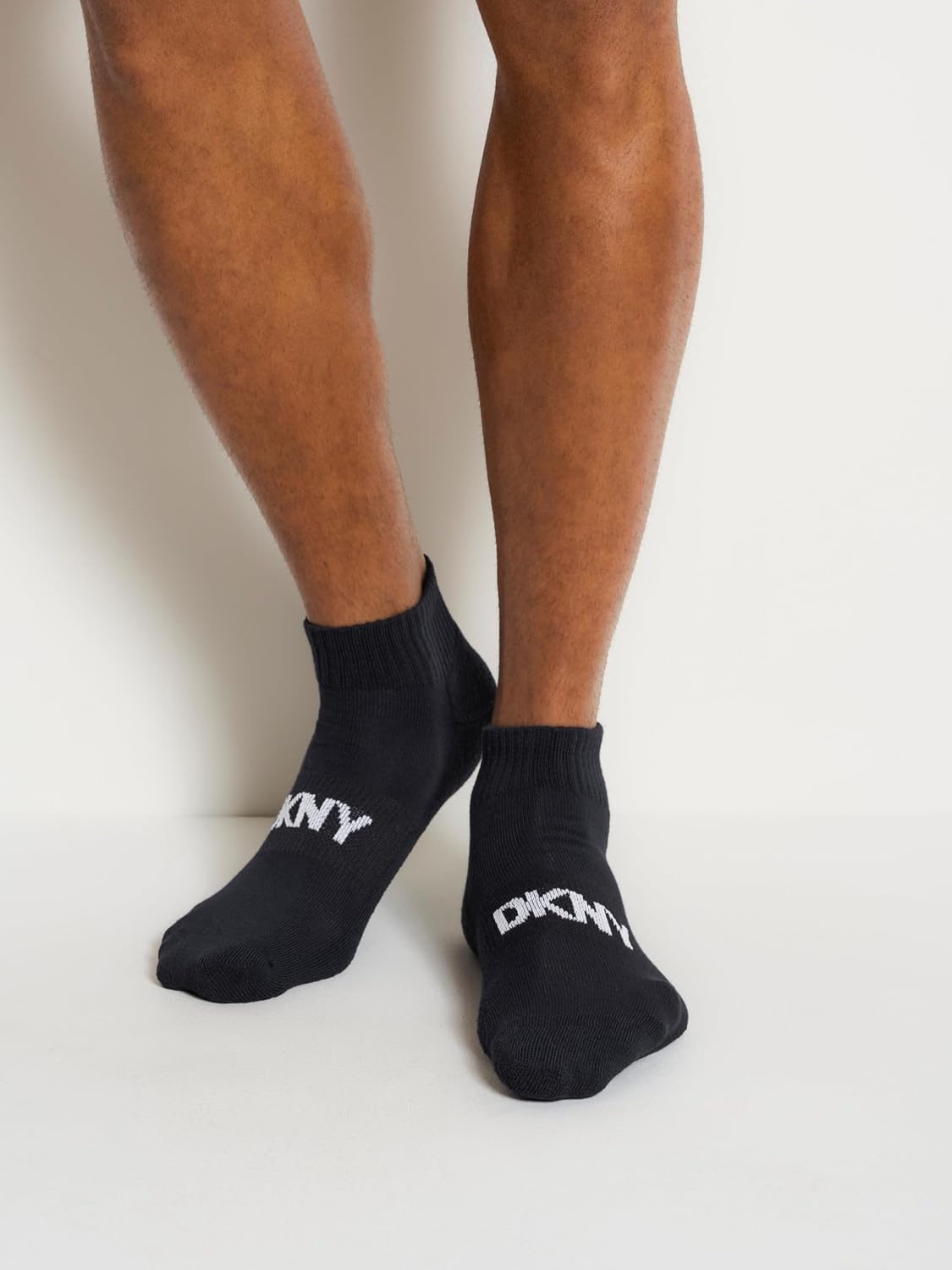 image:imageDKNY mens 6 Pack Sport Cushion Quarter Crew SocksNavyWhiteDenim