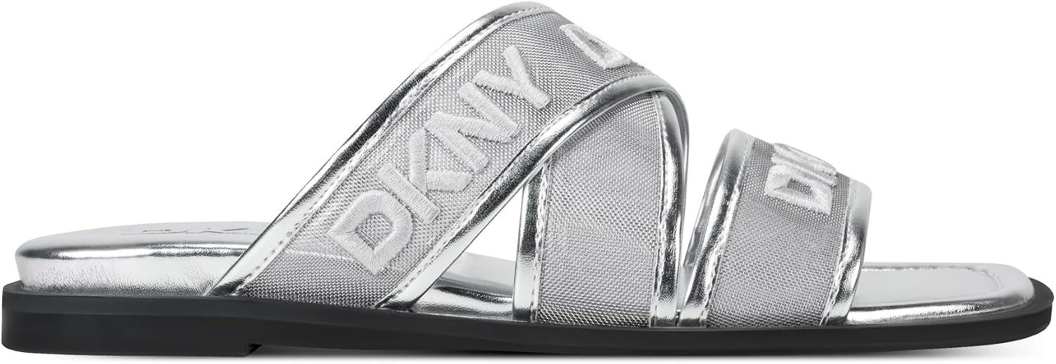 image:imageDKNY womens Cerelia Strappy Flat SandalSilver