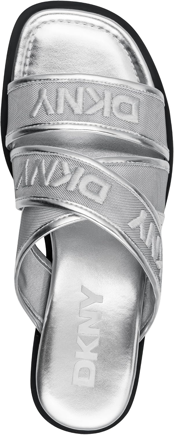image:imageDKNY womens Cerelia Strappy Flat SandalSilver