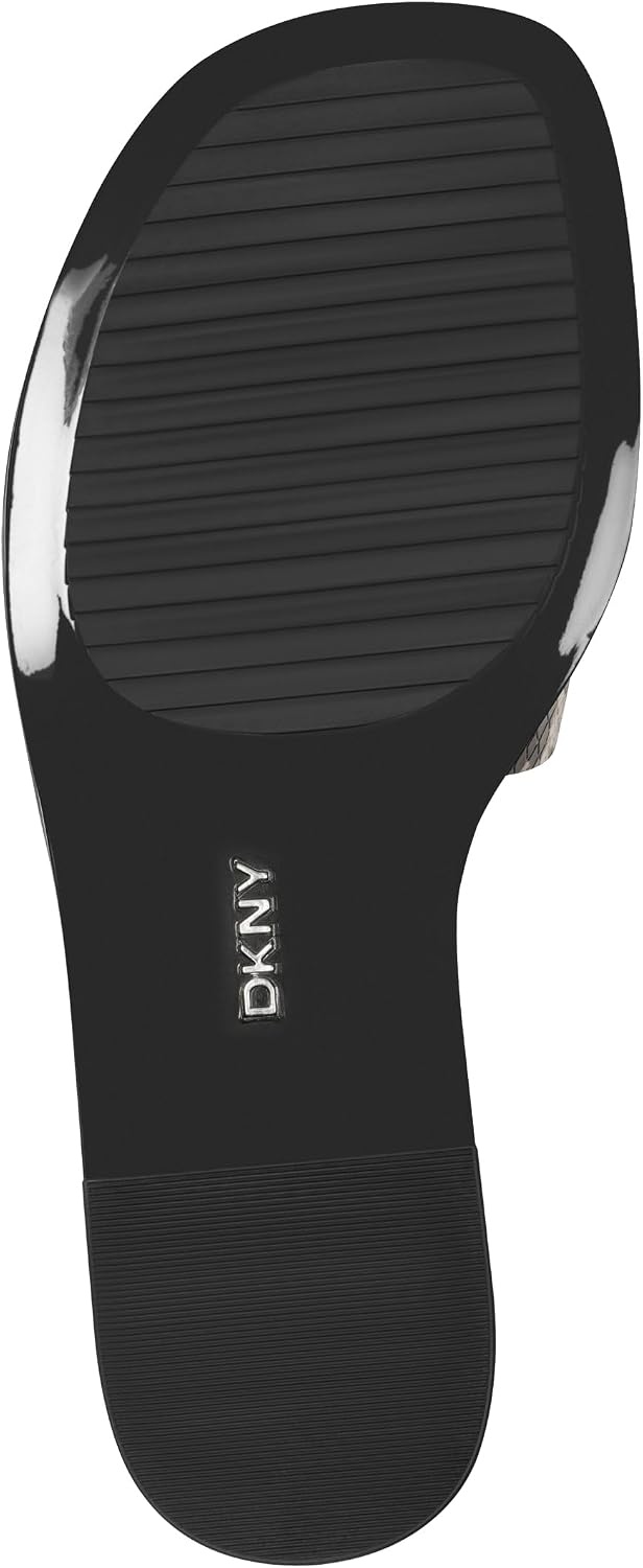 image:imageDKNY womens Columba Flat Sandal SlideBlackWhite