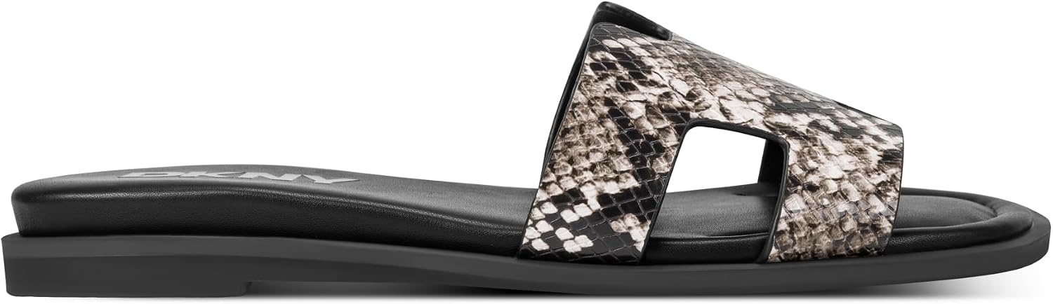 image:imageDKNY womens Columba Flat Sandal SlideBlackWhite
