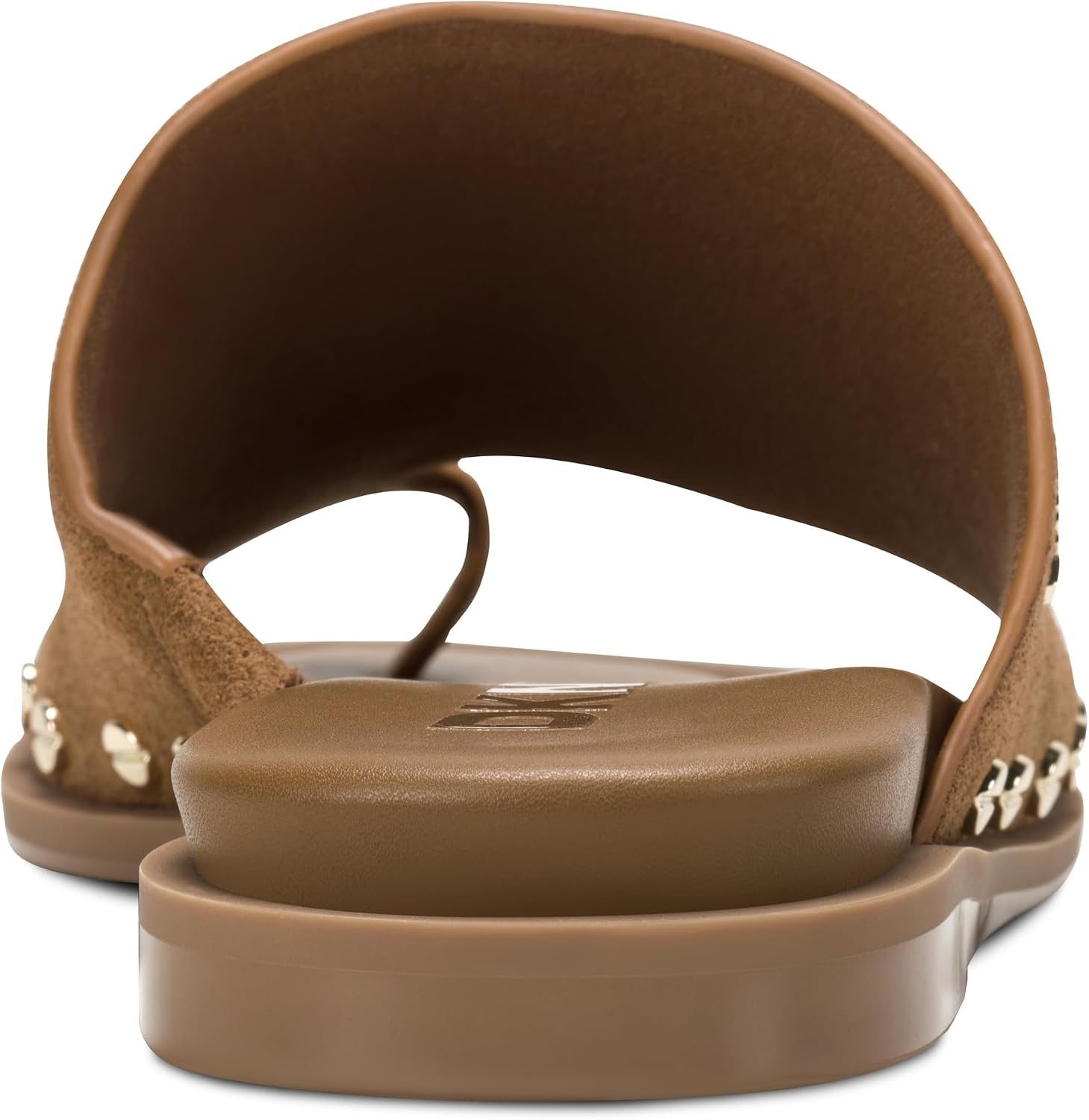 image:imageDKNY womens Colwyn Flat Sandal With Toe Loop and Stud EmbellishmentsAmber