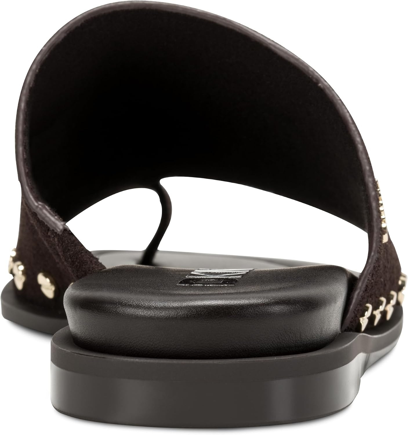 image:imageDKNY womens Colwyn Flat Sandal With Toe Loop and Stud EmbellishmentsBrown