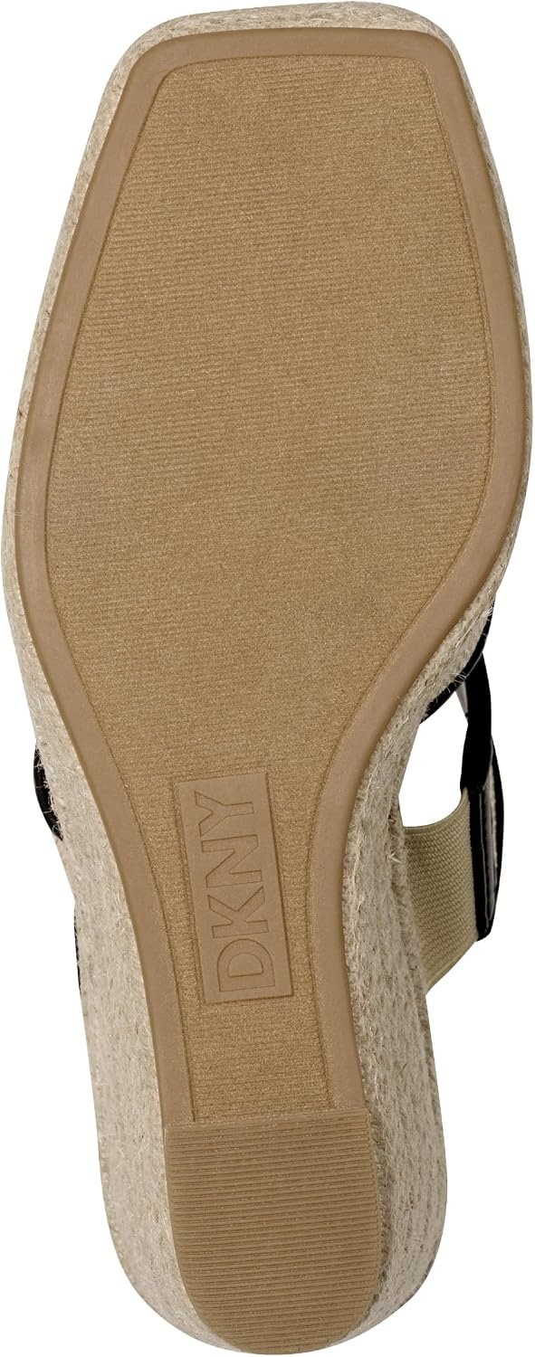 image:imageDKNY womens Cresson Espadrille Strappy Wedge SandalNaturalBlack