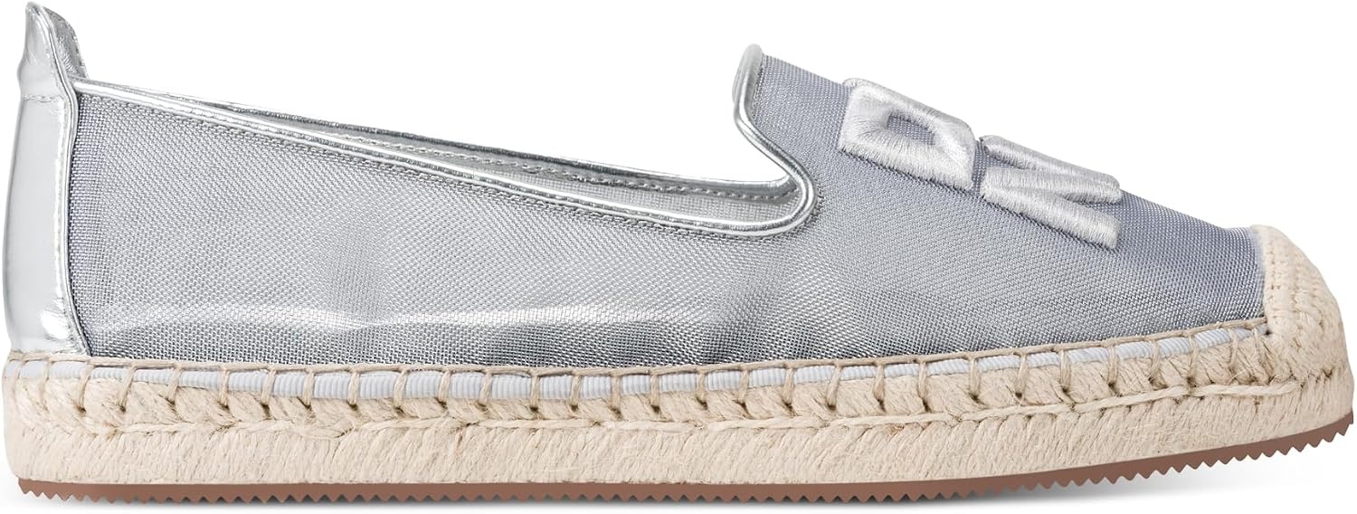 image:imageDKNY womens Miretta Sheer Espadrille Closed Toe Sandal MuleSilver