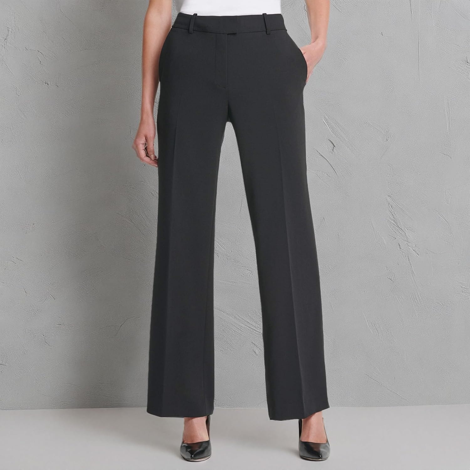 image:imageDKNY womens Straight Leg Suit PantBlack