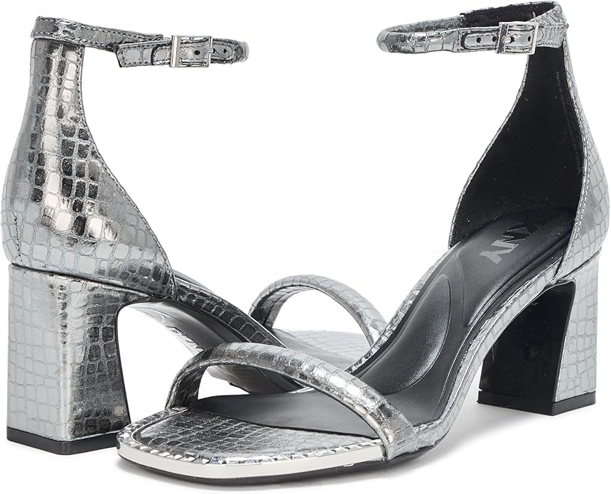 image:imageDKNY womens Wenda Evening Ankle Strap Block Heelnickel