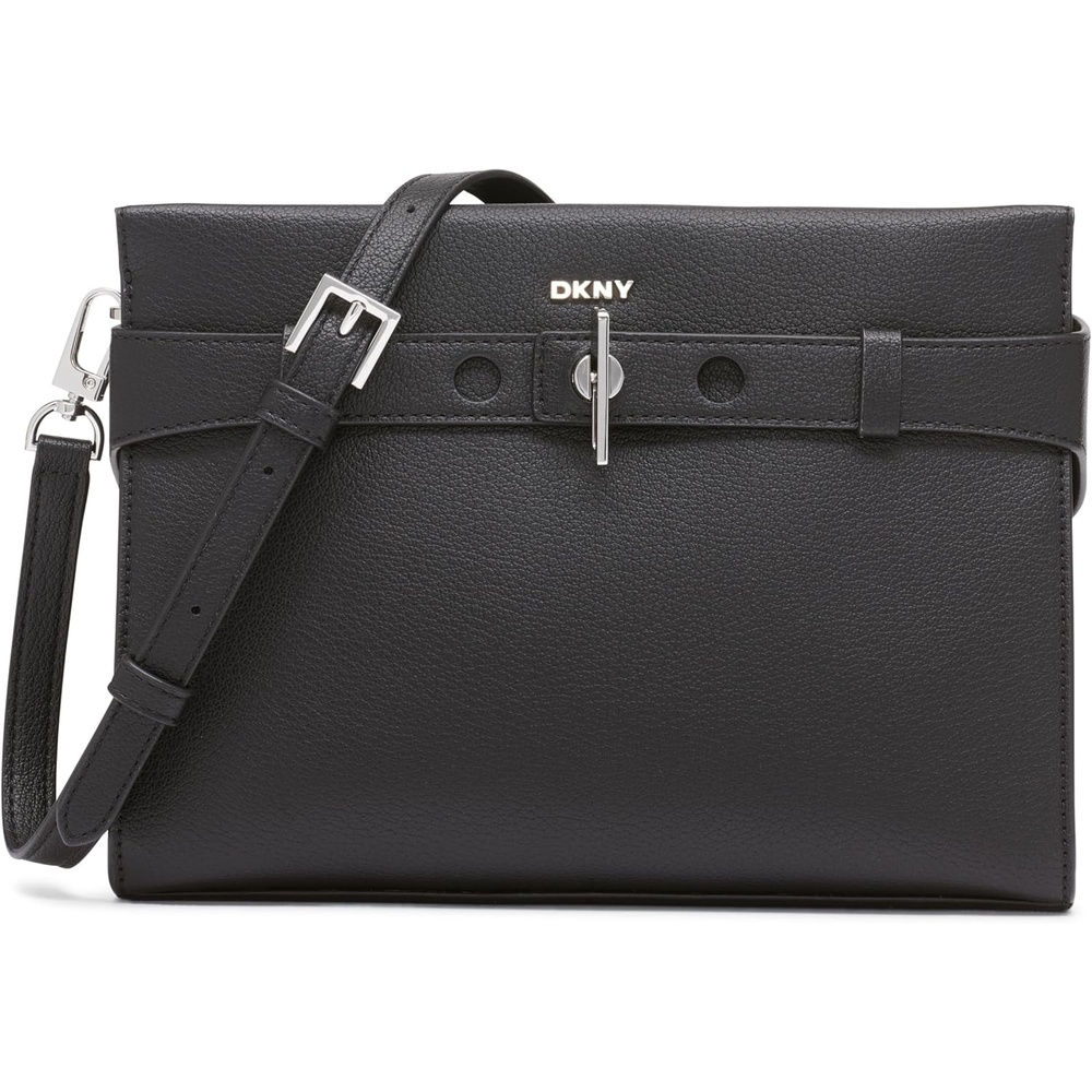 image:imageDKNY Bleeker Crossbody BlackSilverBlackSilver