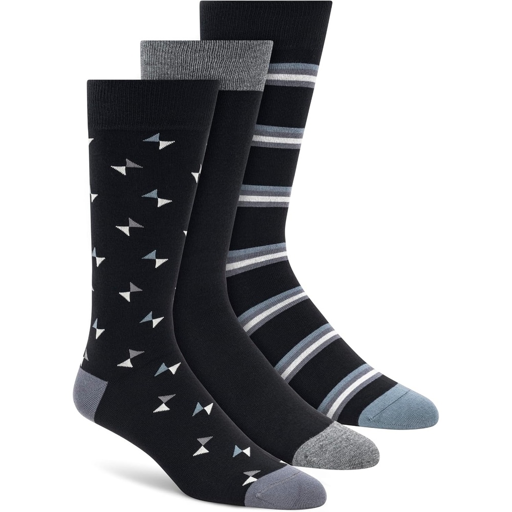 image:imageDKNY Mens 3 Pack Rayon Crew Dress SocksBlackBlue