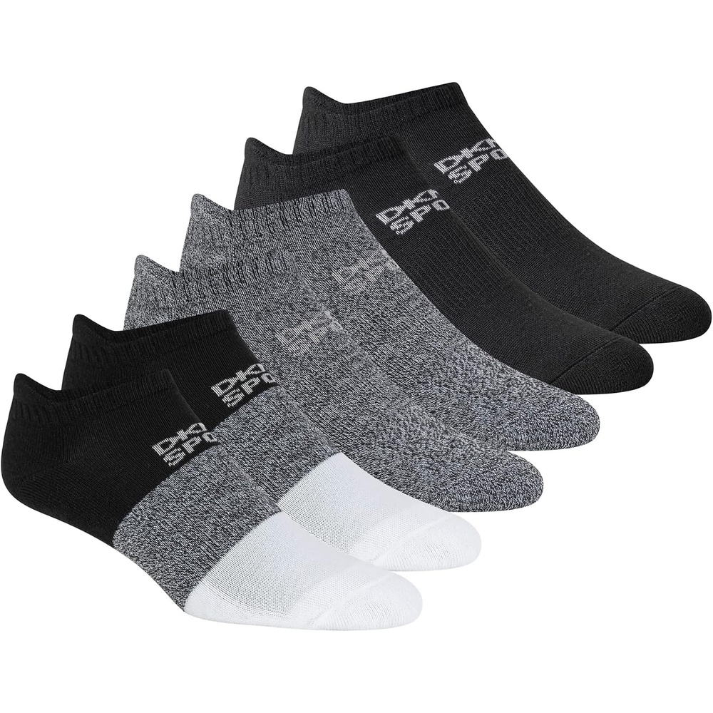 image:imageDKNY Womens 6 Pack Sport Cushion Low Cut SocksBlackWhite