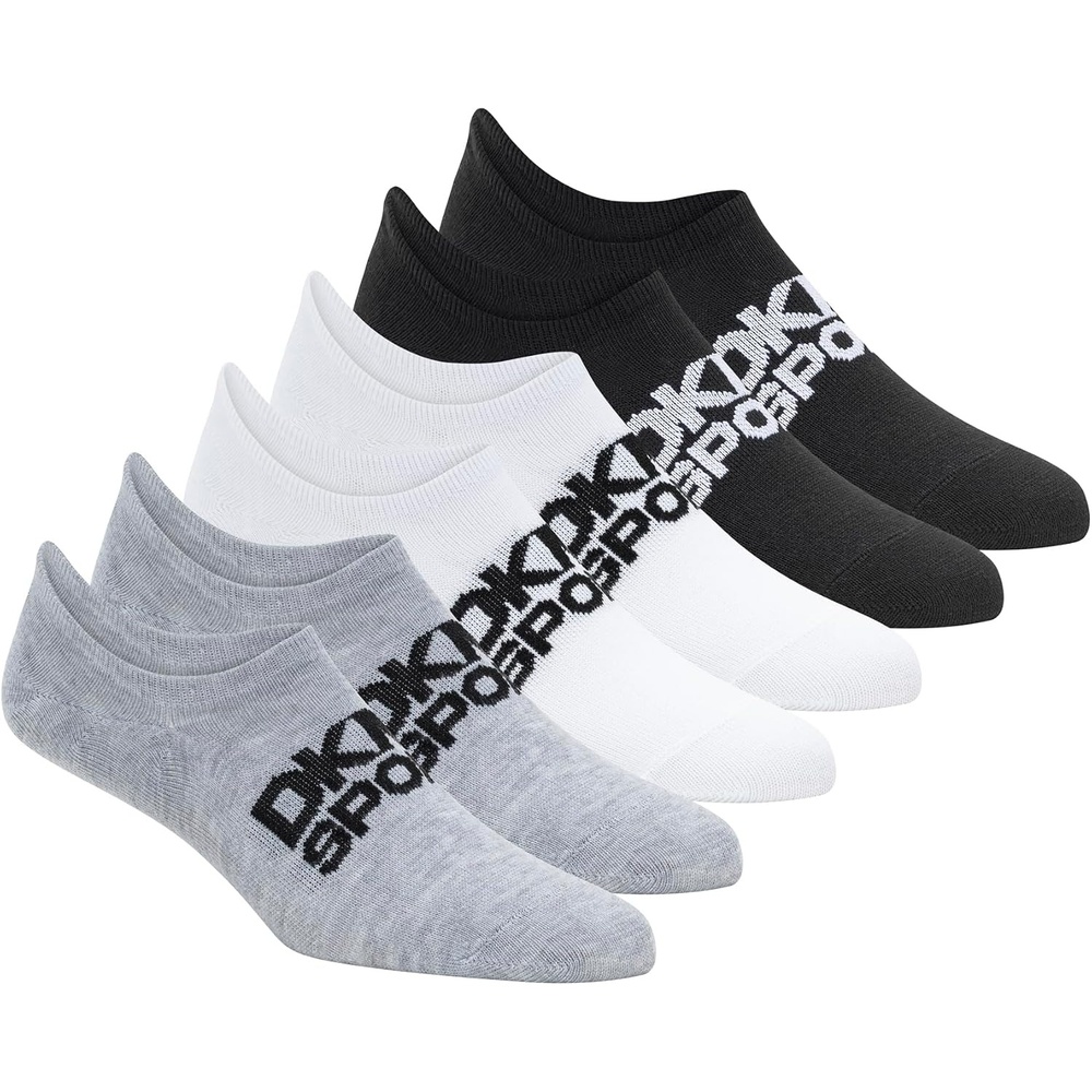 image:imageDKNY Womens 6 Pack Sport Lightweight Liner SocksGreyWhiteBlack