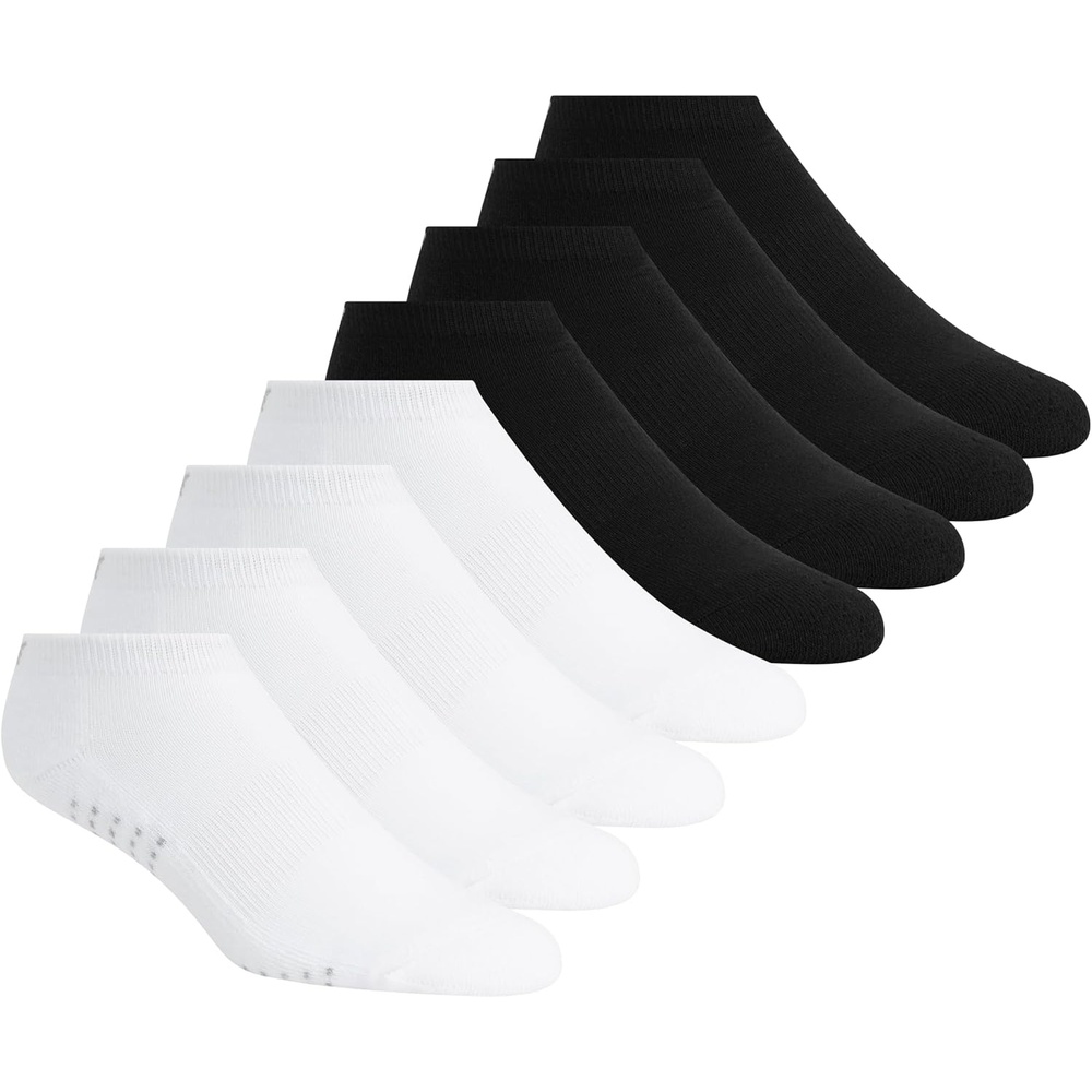 image:imageDKNY Womens 8pack Low Cut Socks Arch Support amp Cushioned FootbedWhiteBlack