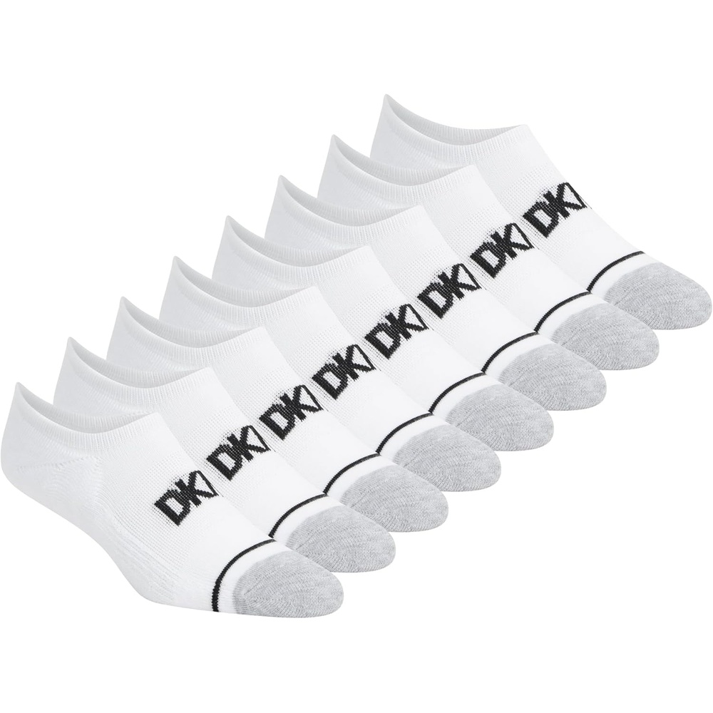 image:imageDKNY Womens 8pack Noshow Liners Arch Support amp Cushioned FootbedWhite