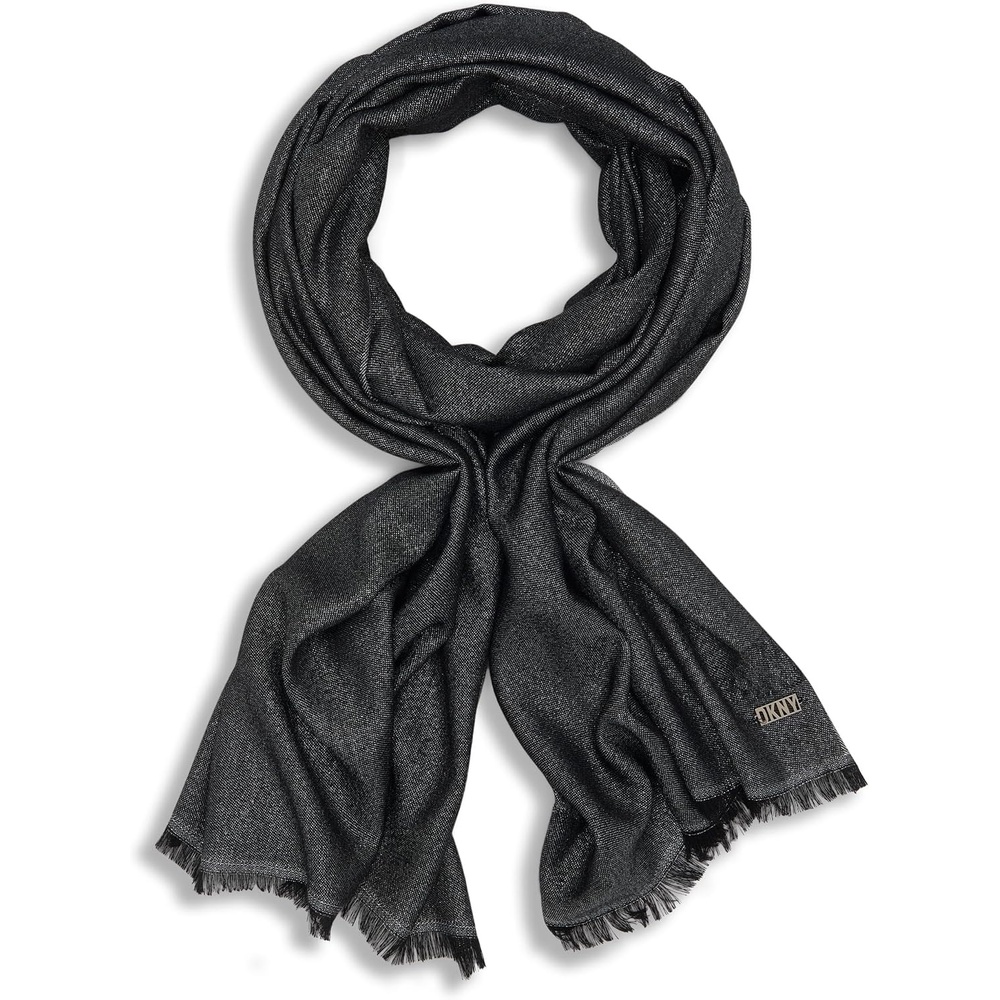 image:imageDKNY Womens Accessories Scarf Cornflower BlueShiny Black