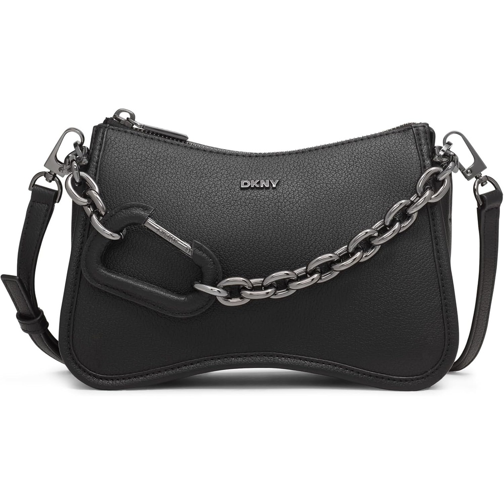 image:imageDKNY Womens Adria CrossbodyBlackGunmetal