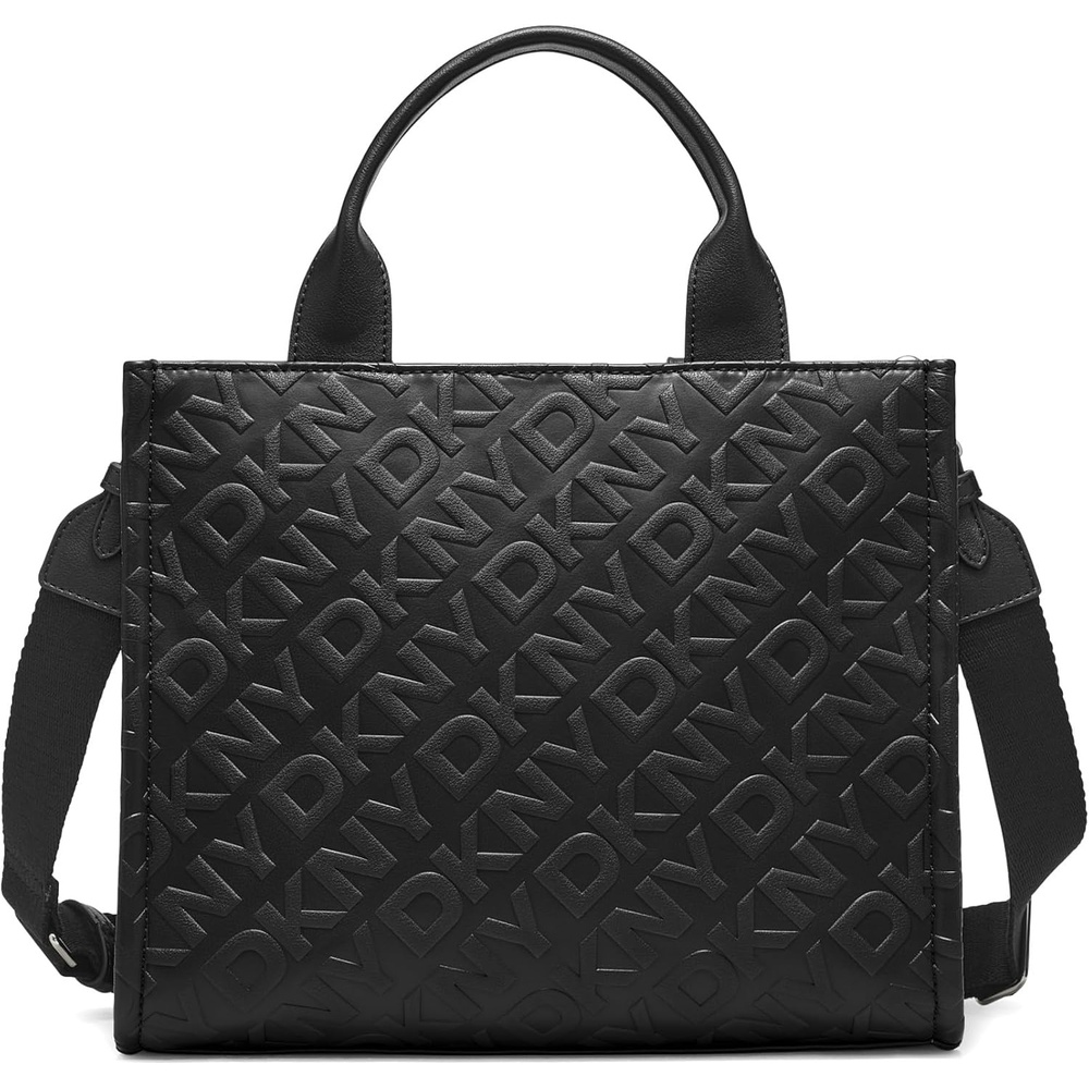 image:imageDKNY Womens Ashlyn Medium Logo Tote BagBlackSilver