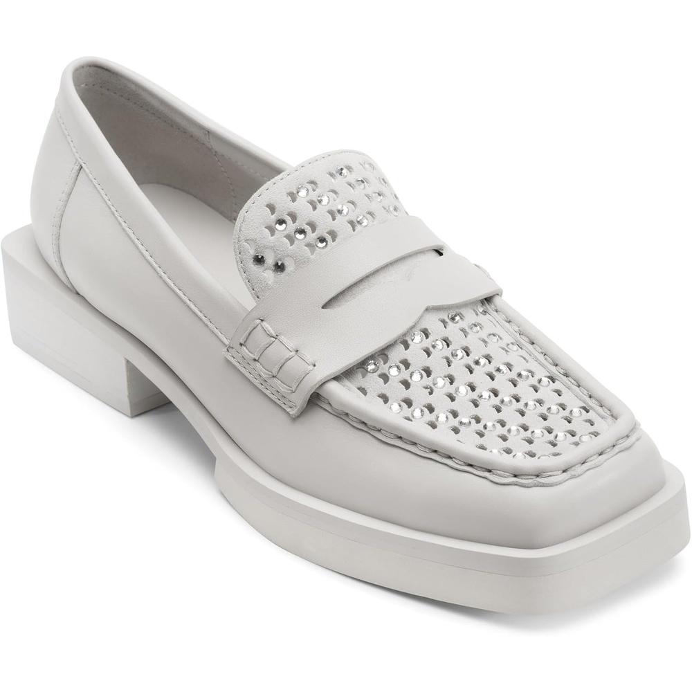 image:imageDKNY Womens Blevins Studded Heeled LoaferSoft White