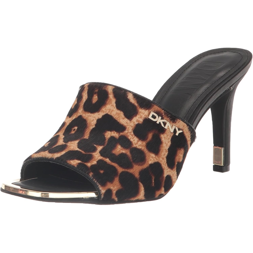 image:imageDKNY Womens Bronx Open Toe Mule HeelsLeopard