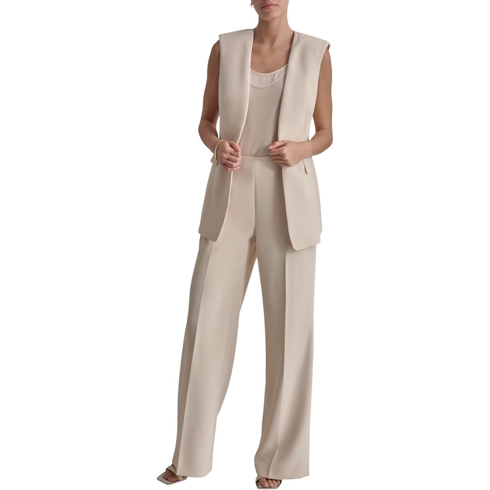 image:imageDKNY Womens Business Casual Suit VestParchment