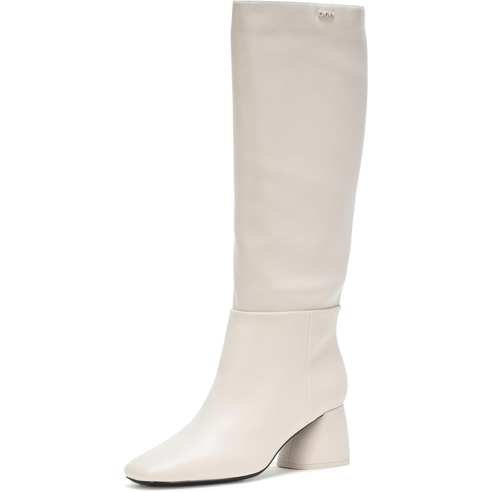 image:imageDKNY Womens Cana Knee High Heeled Riding BootsSoft White