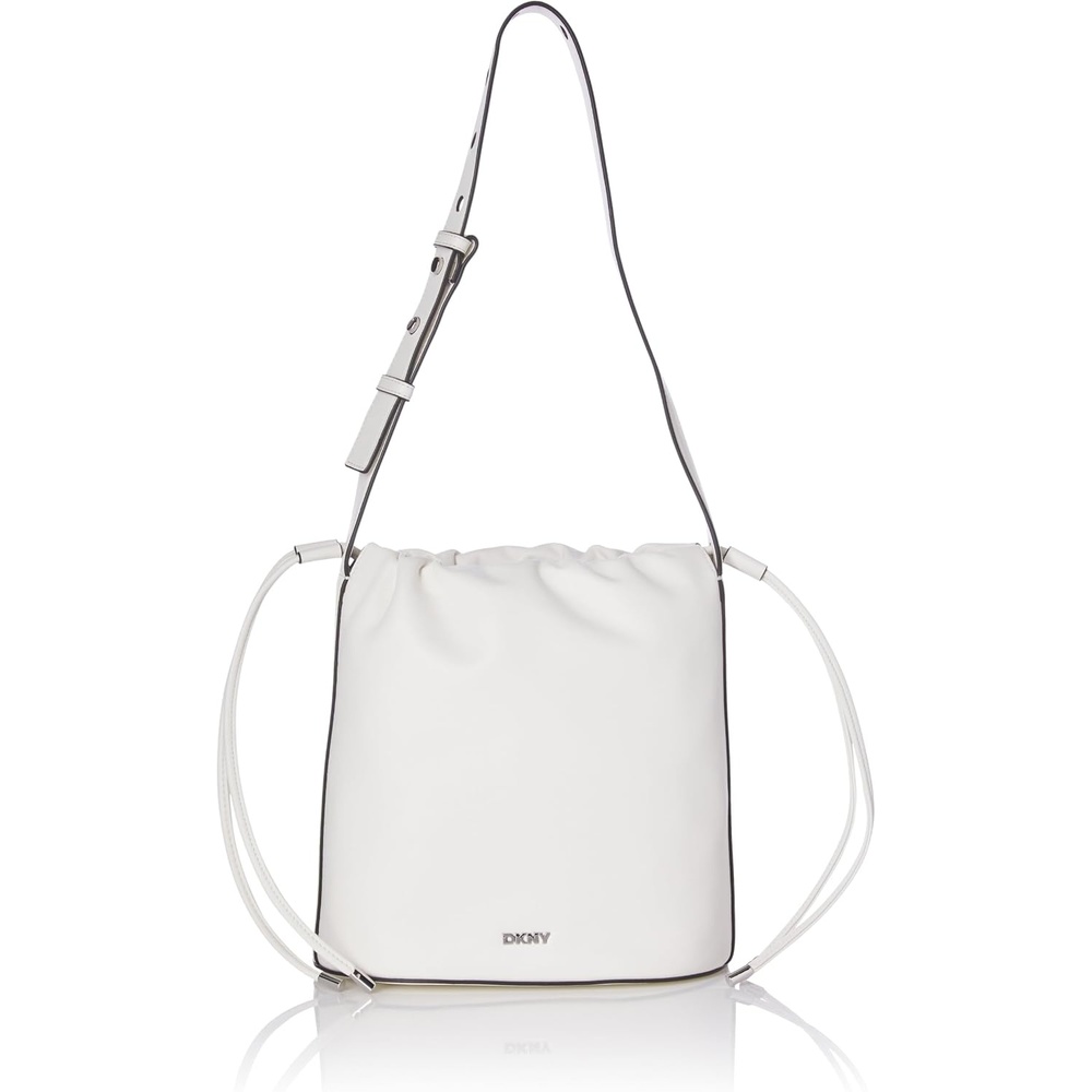 image:imageDKNY Womens Channing Drawstring Bucket BagMarshmallow