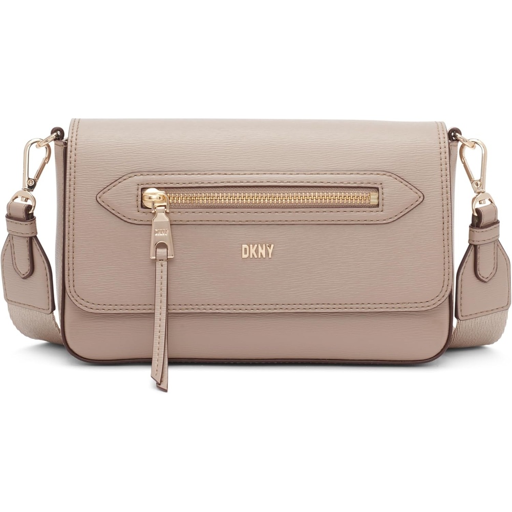 image:imageDKNY Womens Chelsea Medium Flap CrossbodyChinoToffee