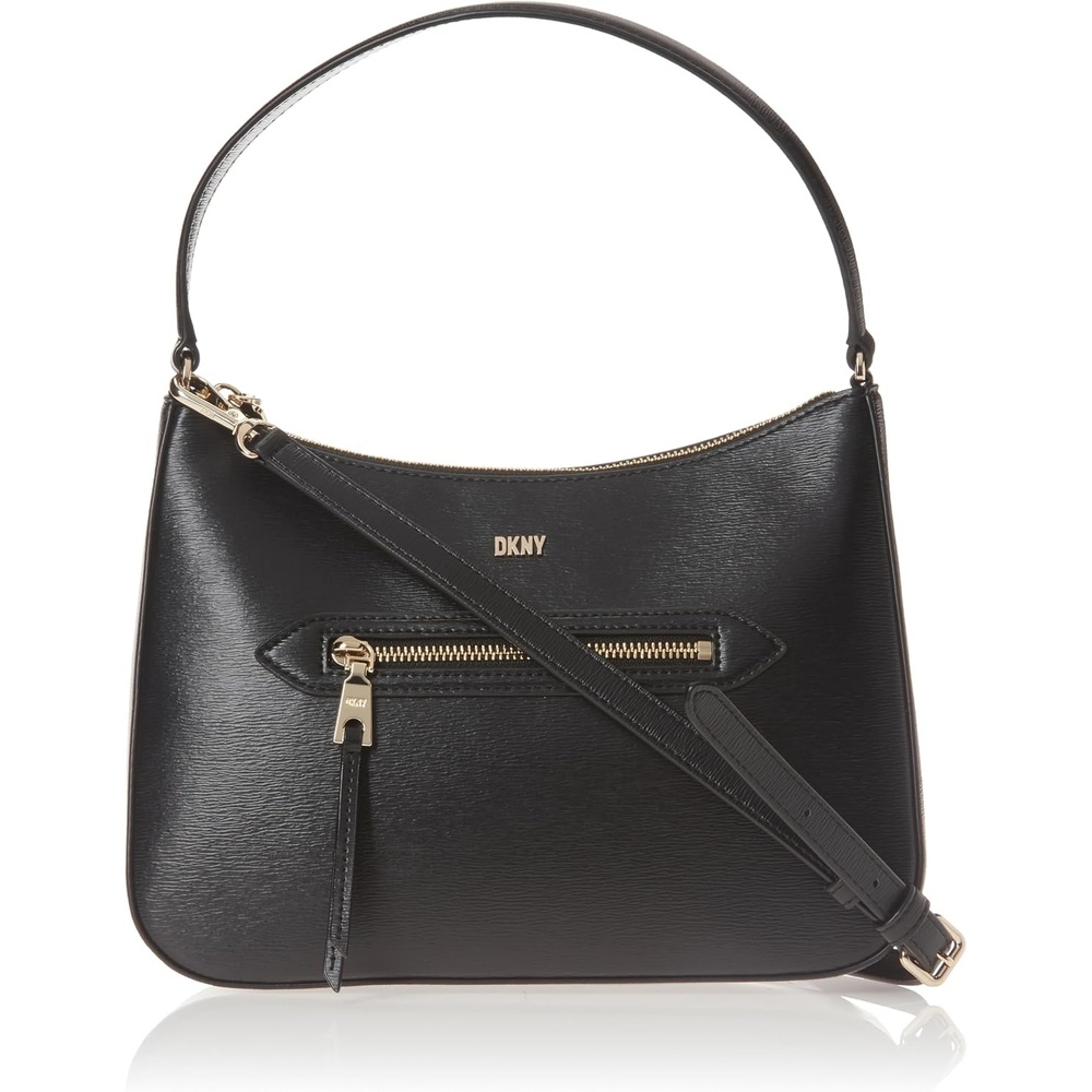 image:imageDKNY Womens Chelsea Medium Hobo Bag BLACKGOLD One Size