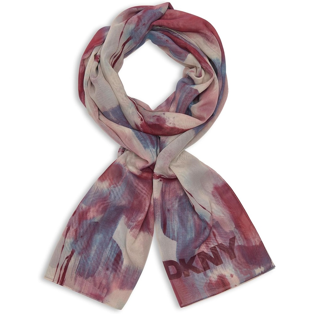 image:imageDKNY Womens Color Blend Chiffon Lightweight ScarfCity Clay