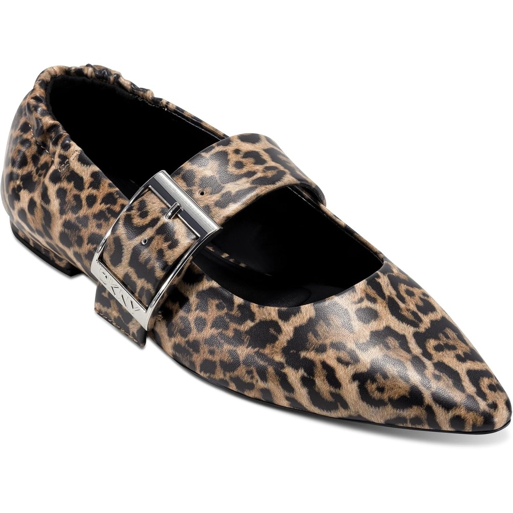 image:imageDKNY Womens Cormic Ballet Flat with BuckleLeopard Print