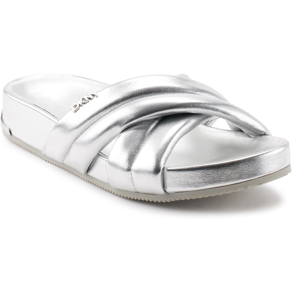 image:imageDKNY Womens Criss Cross Flat SandalSilver
