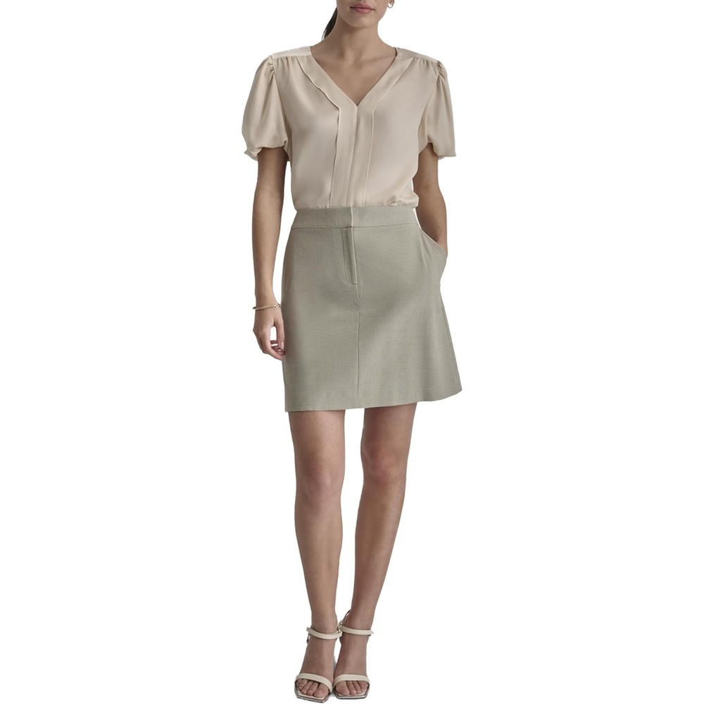 image:imageDKNY Womens DKNY Womens Aline Knee Length Business Casual Suit SkirtLight FatigueWhite
