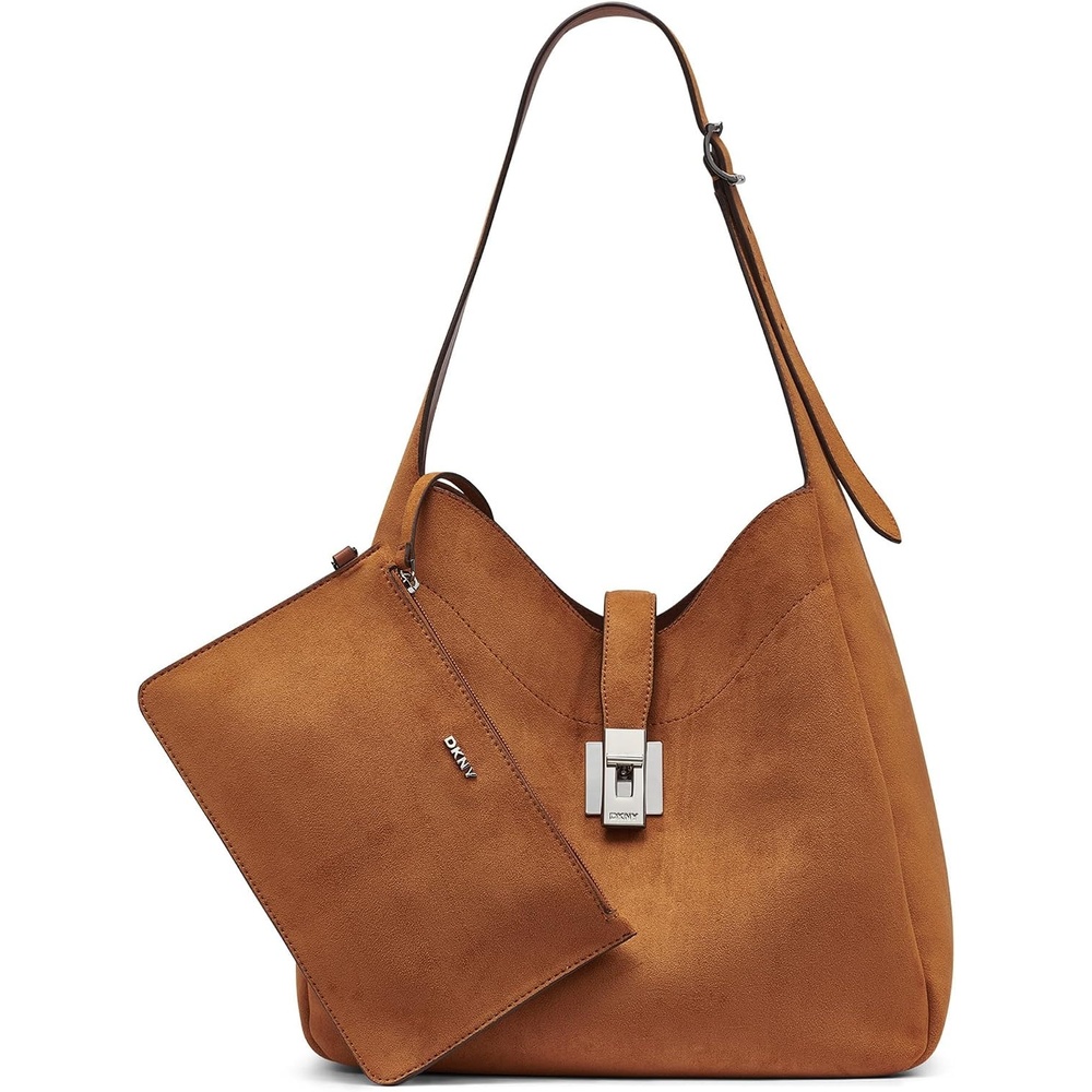 image:imageDKNY Womens Daria Large Hobo BagSaddle