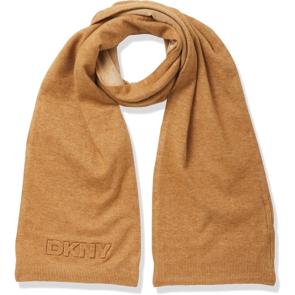 image:imageDKNY Womens Debossed Solid Scarf With LogoTruffle