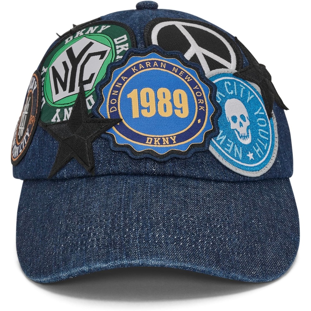 image:imageDKNY Womens Denim Patch Baseball HatDenim