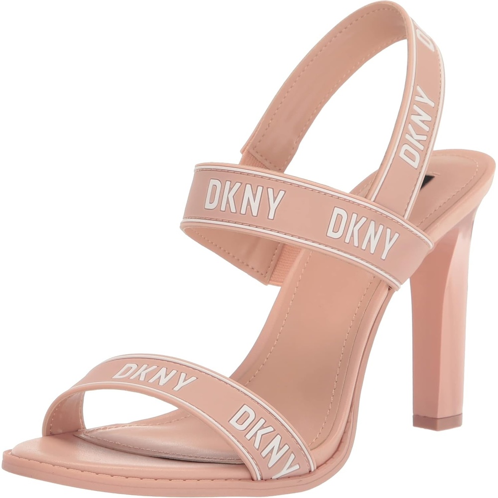 image:imageDKNY Womens Essential CAIMid Open Toe Fashion Pump Heel Sandal HeeledPowderWht